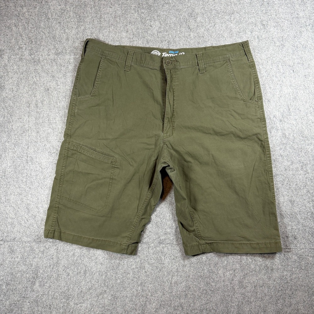 Dickies Mens Temp-iQ Cooling Regular Fit Work Shorts 40 Olive Green Stretch